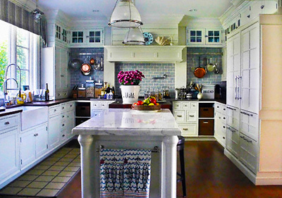 A bright kitchen interior space; photo courtesy Michelle Rebecca
